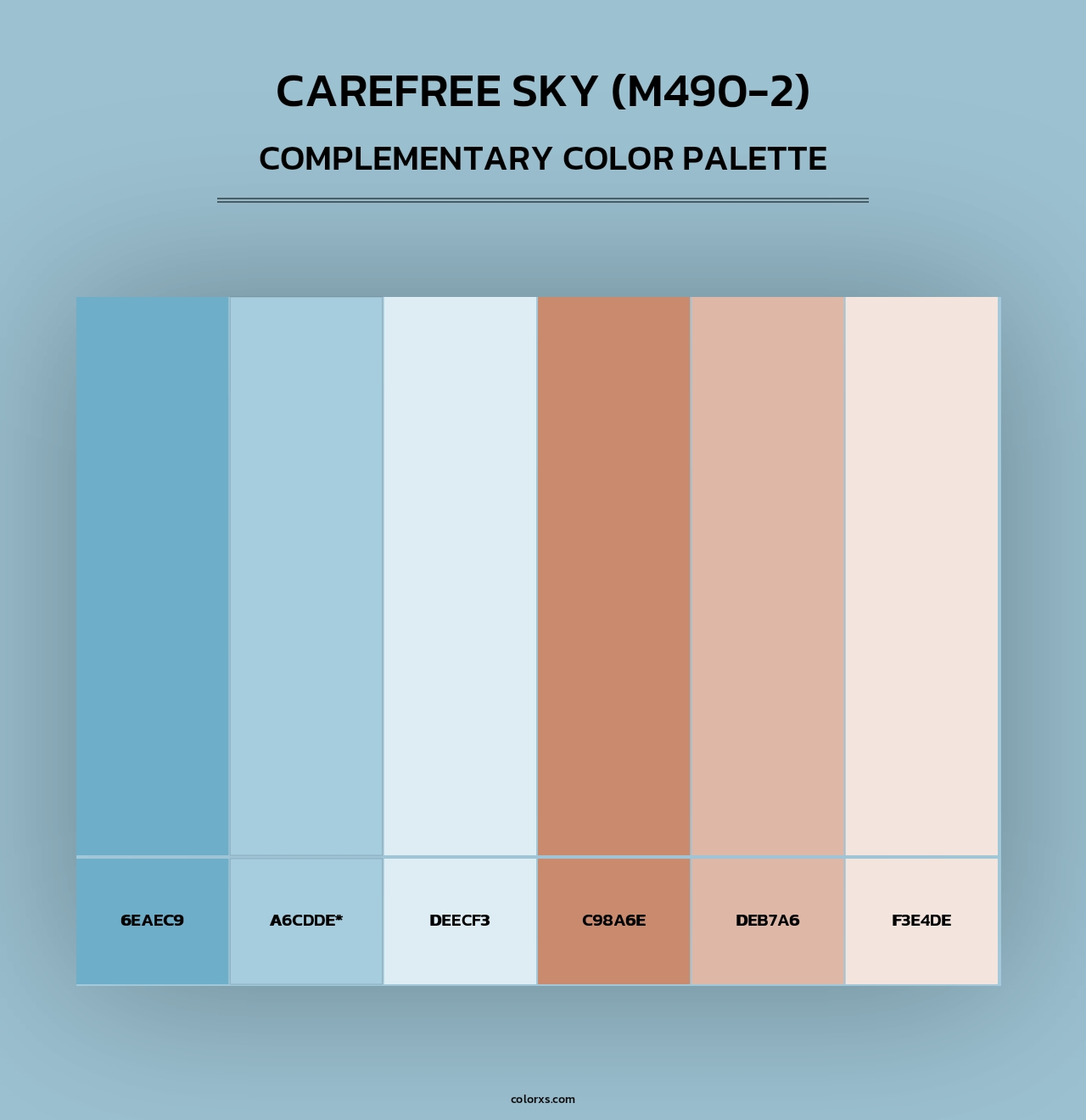 Carefree Sky (M490-2) - Complementary Color Palette
