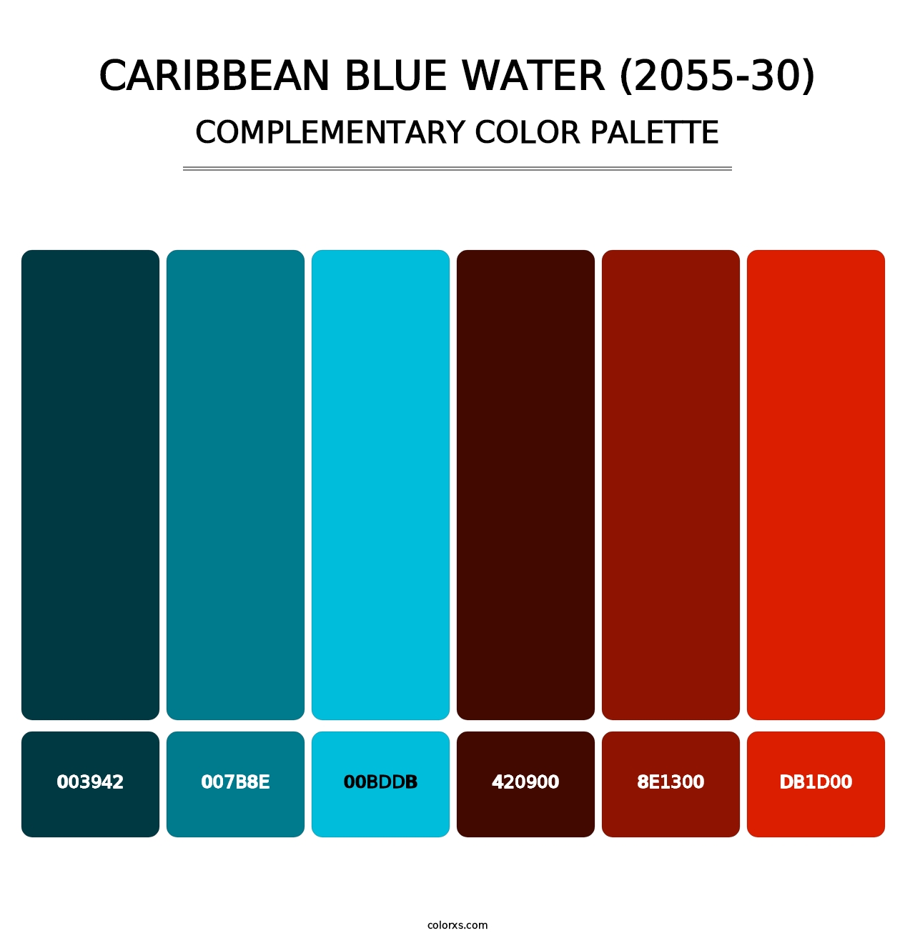 Caribbean Blue Water (2055-30) - Complementary Color Palette