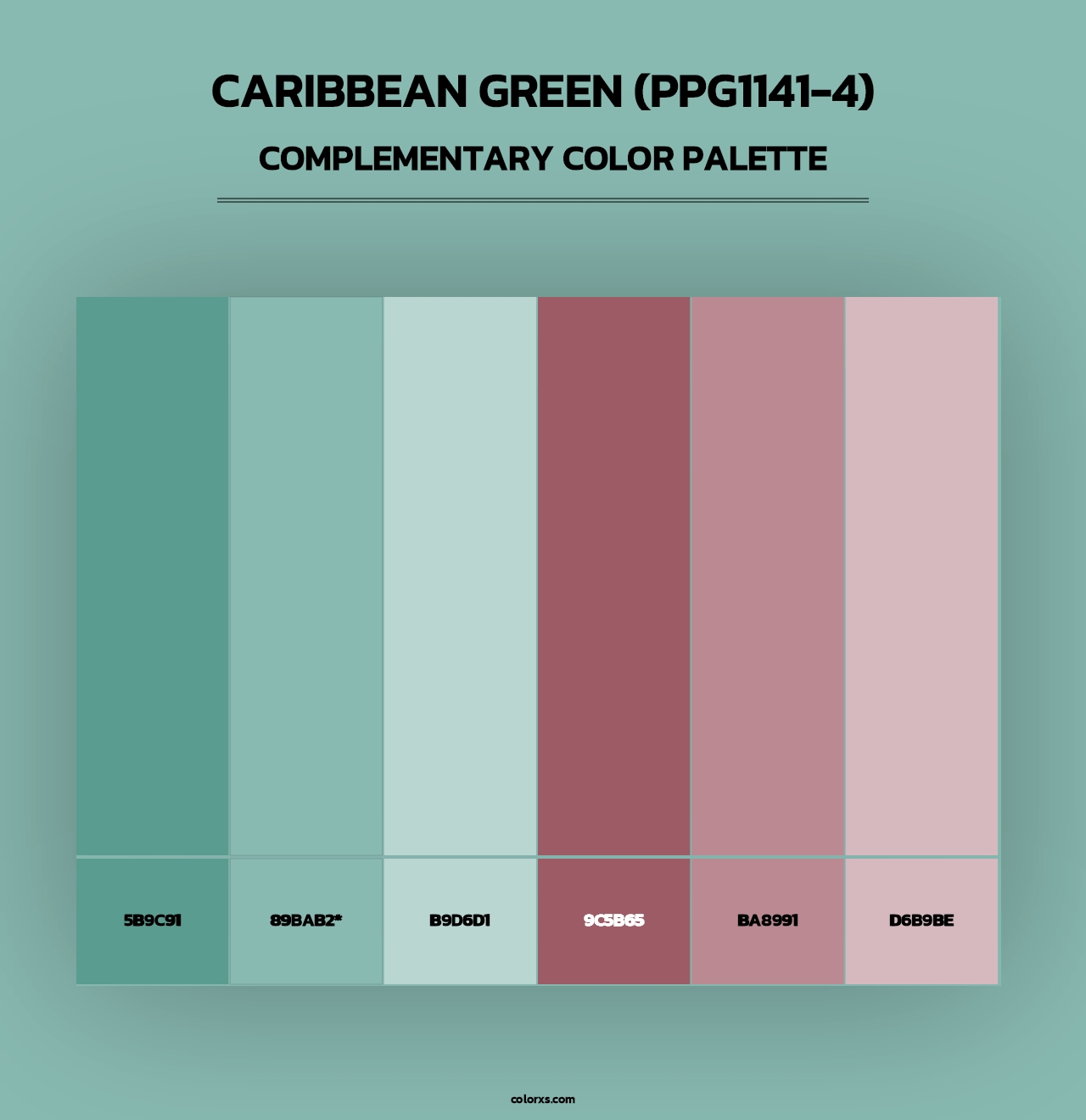 Caribbean Green (PPG1141-4) - Complementary Color Palette
