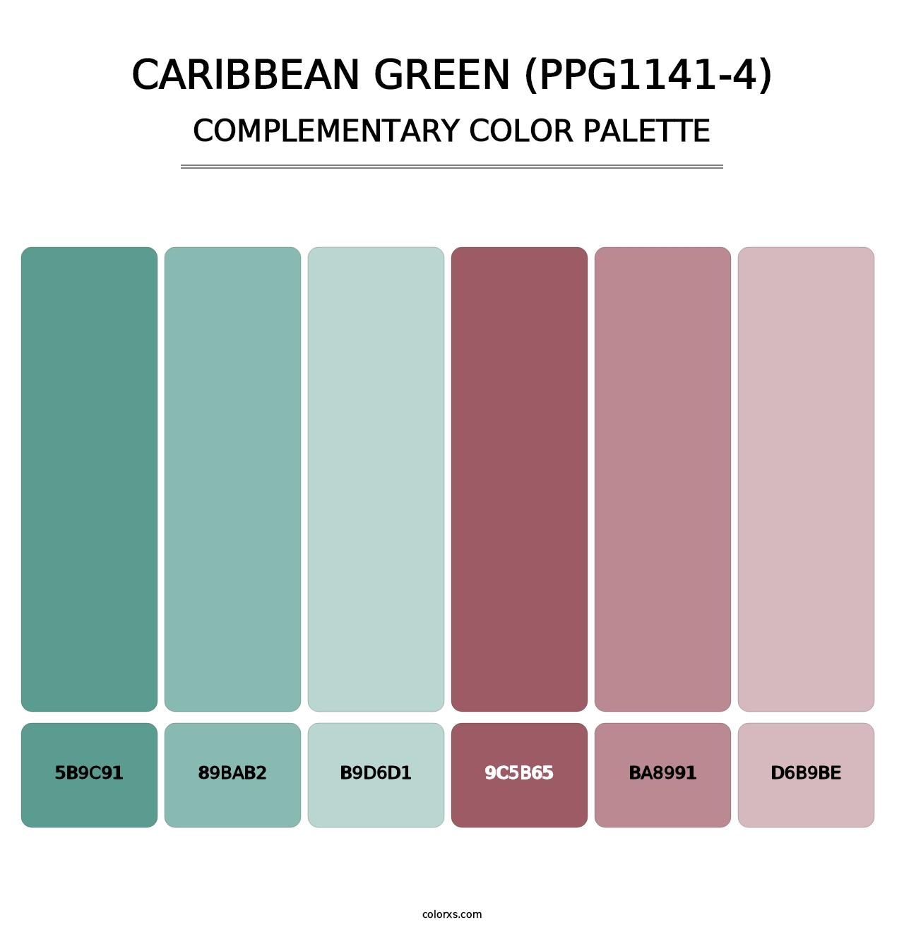 Caribbean Green (PPG1141-4) - Complementary Color Palette