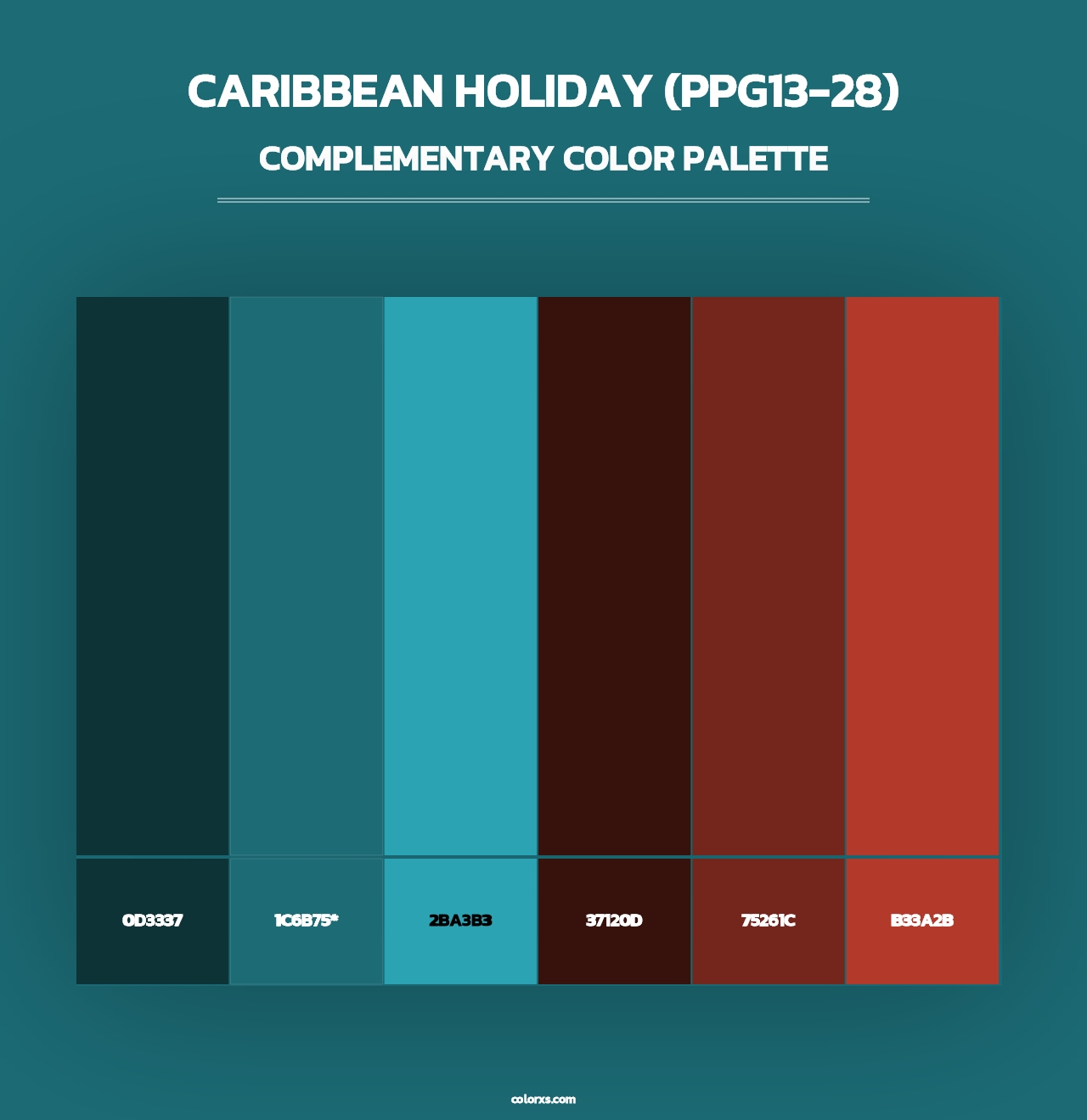 Caribbean Holiday (PPG13-28) - Complementary Color Palette