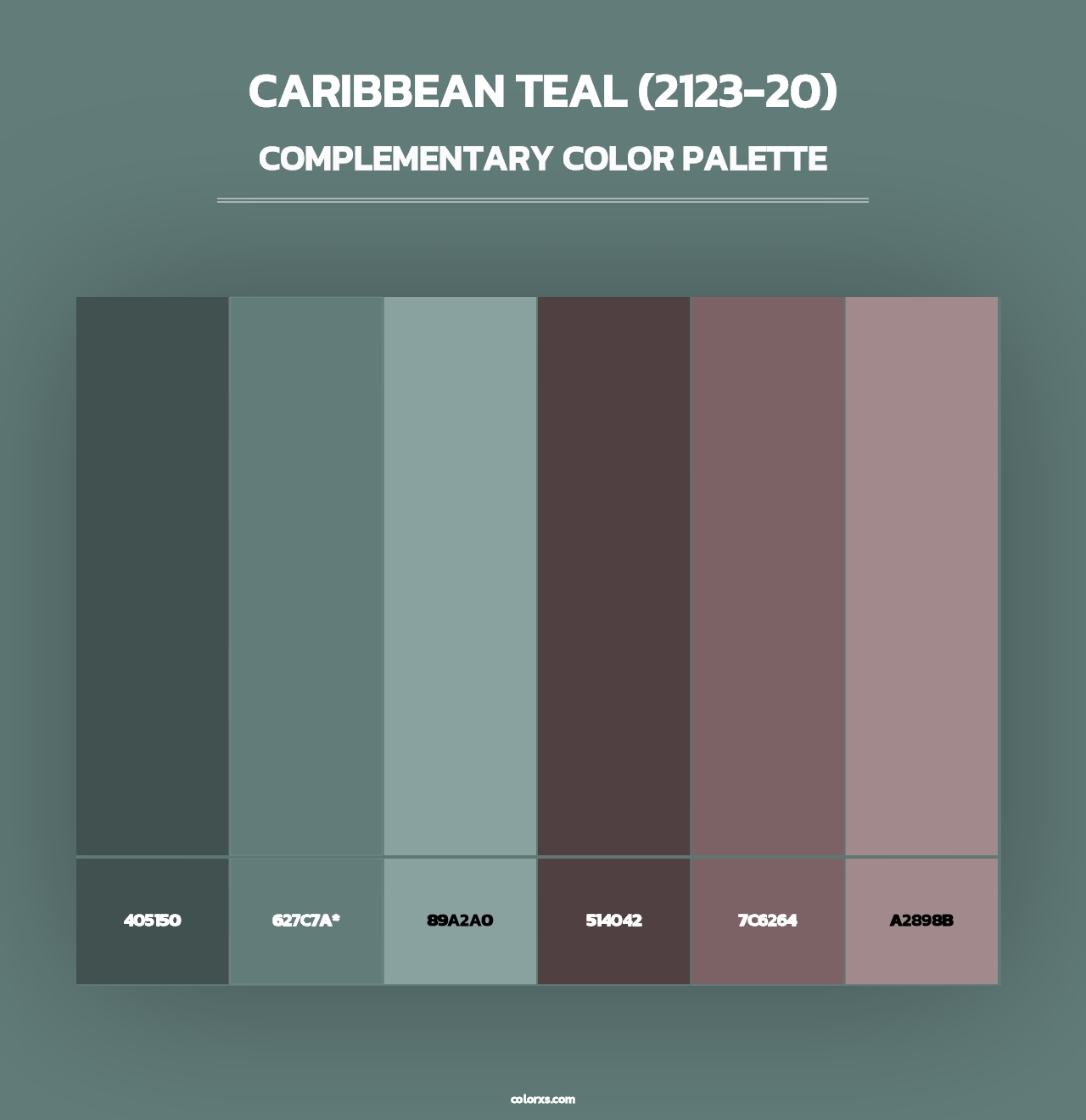 Caribbean Teal (2123-20) - Complementary Color Palette