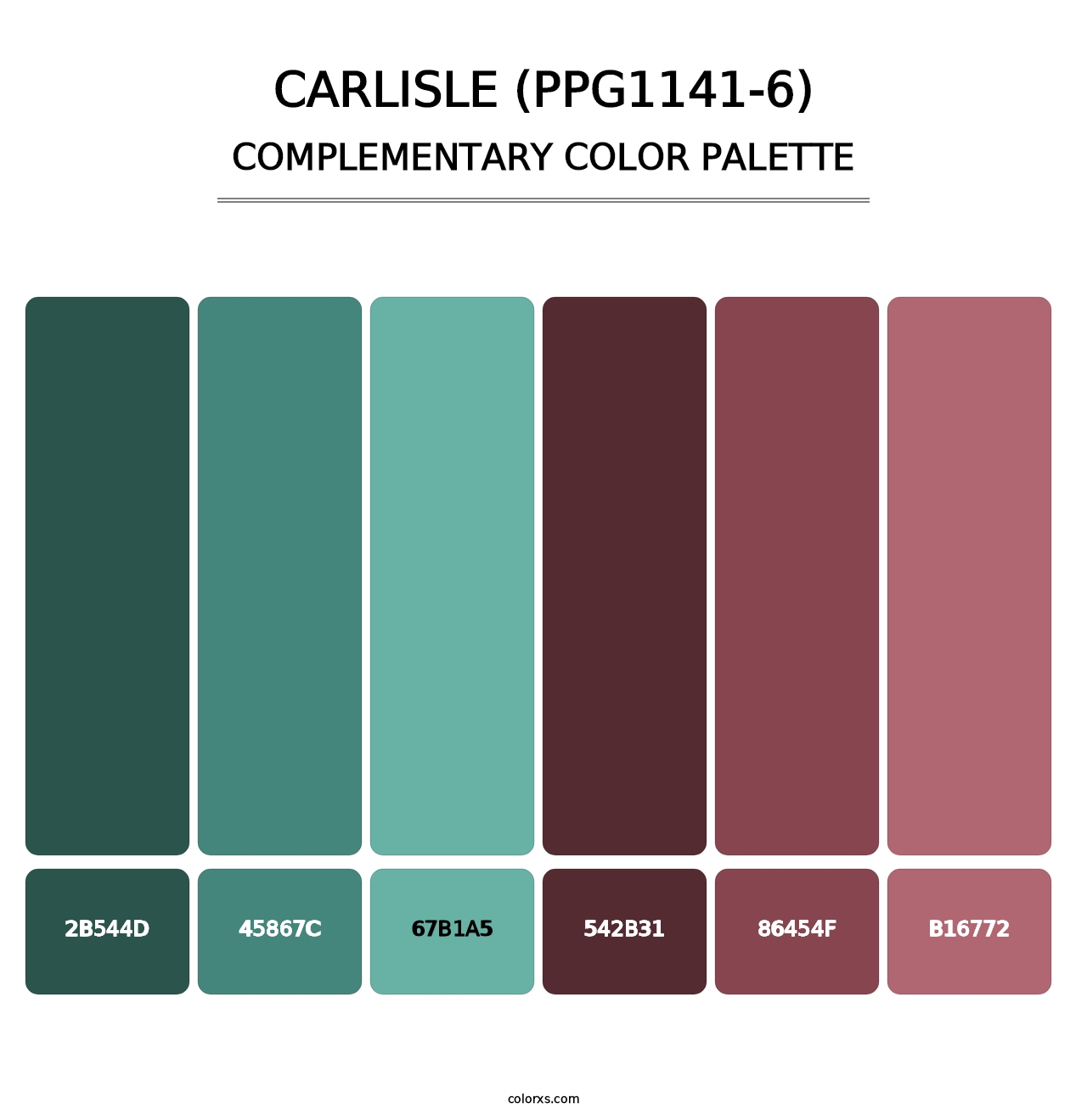 Carlisle (PPG1141-6) - Complementary Color Palette