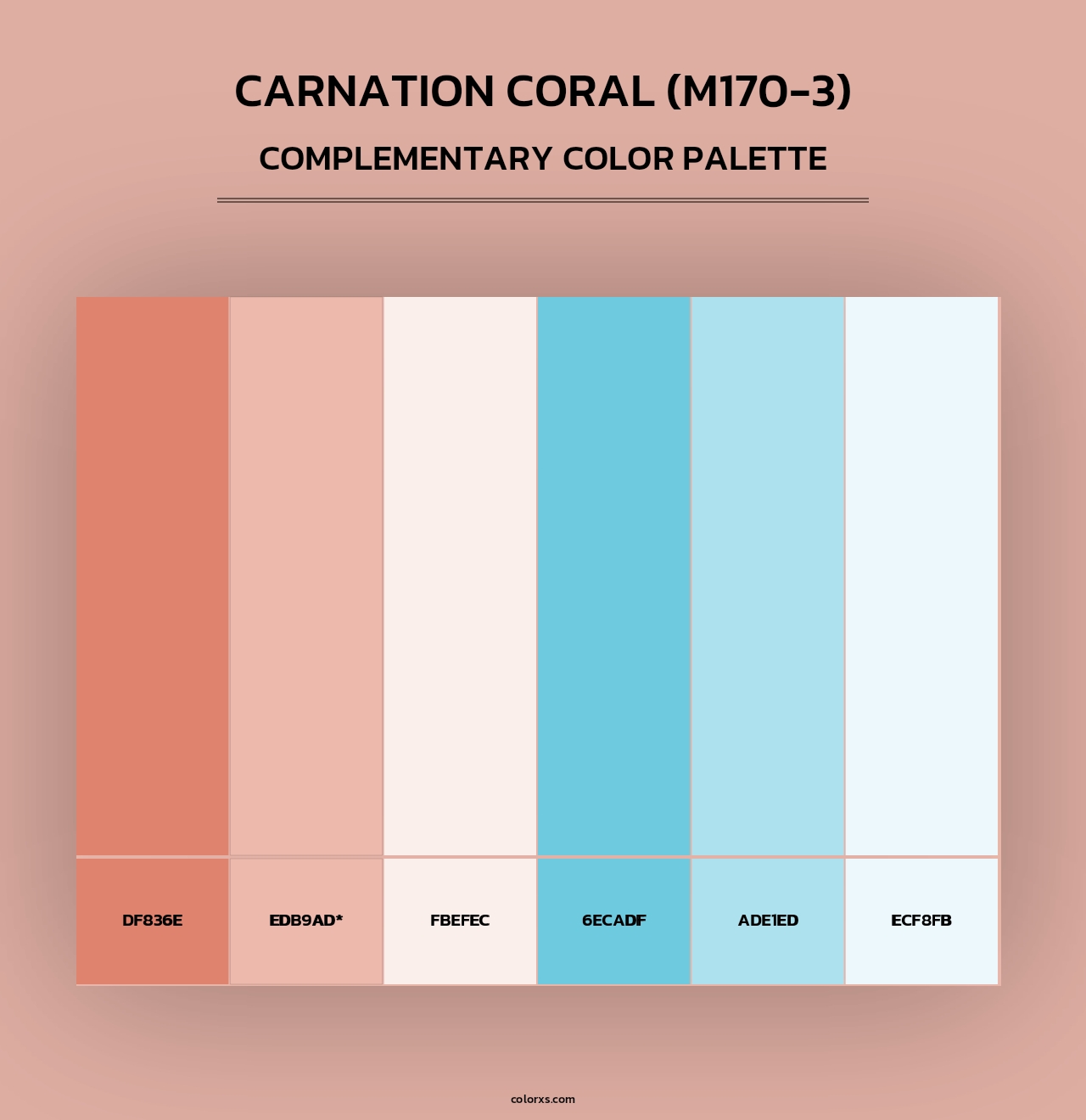 Carnation Coral (M170-3) - Complementary Color Palette