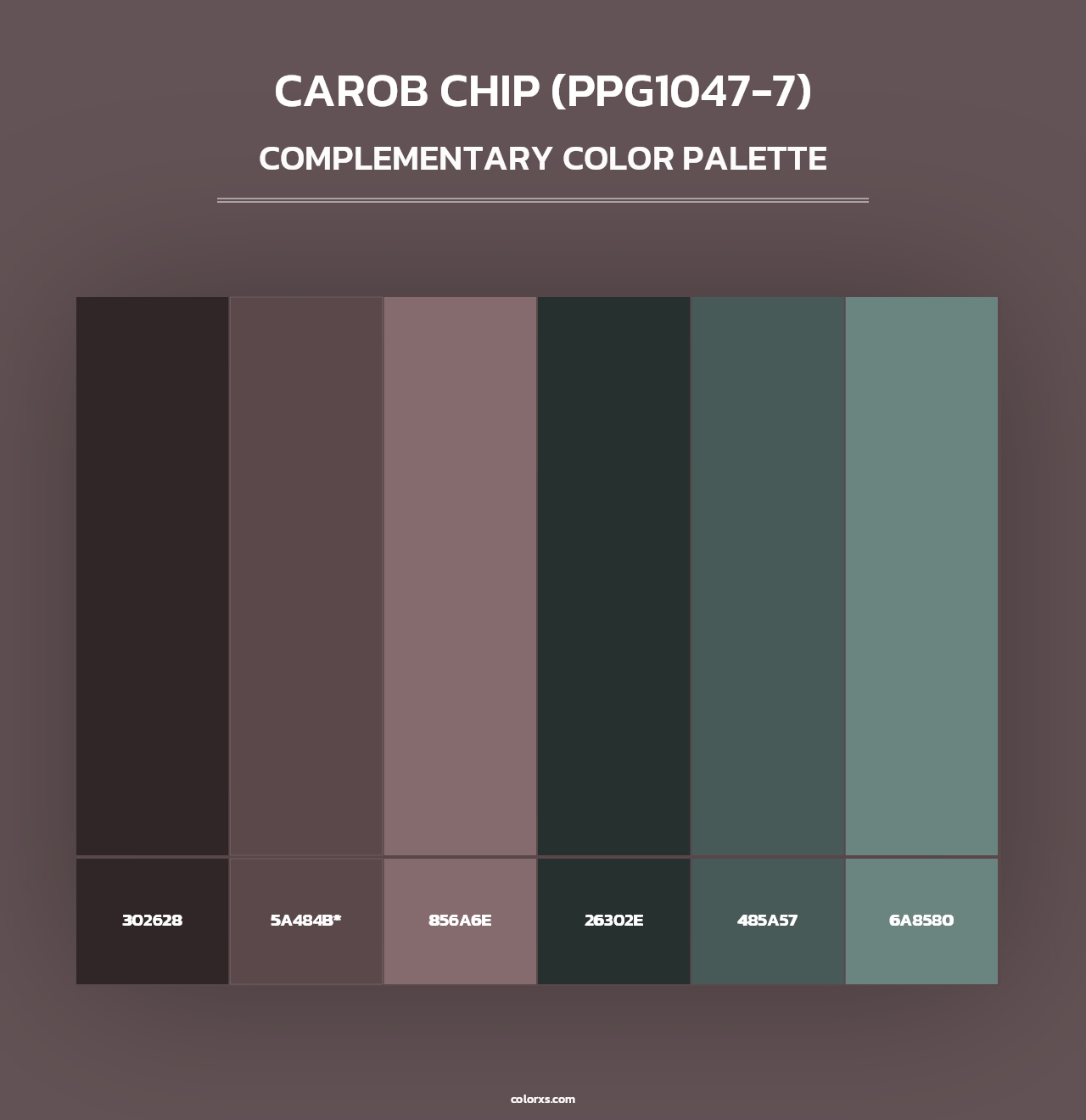 Carob Chip (PPG1047-7) - Complementary Color Palette