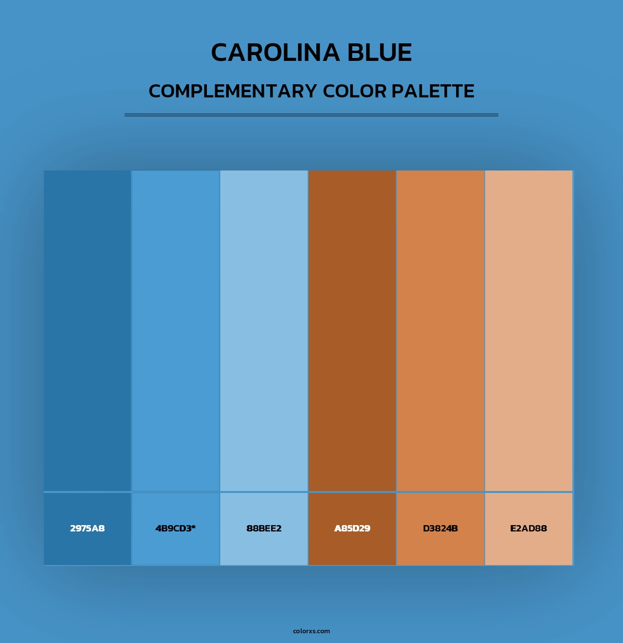 Carolina Blue - Complementary Color Palette