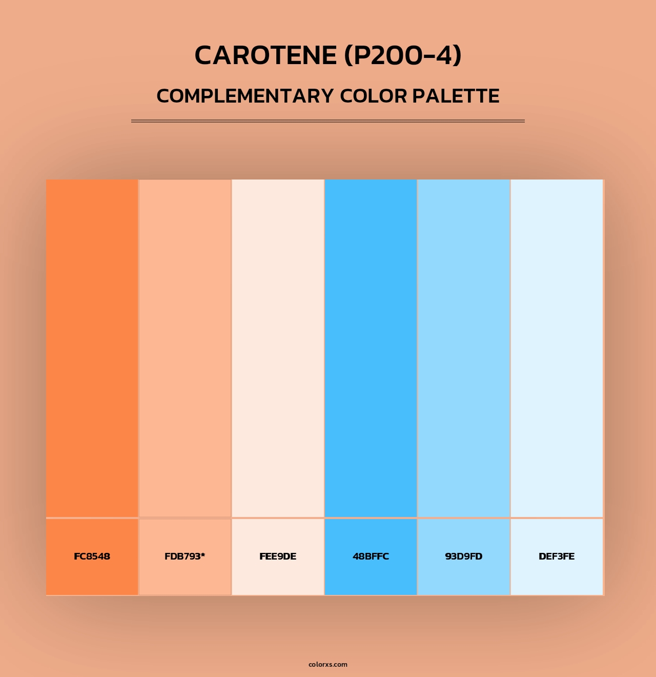 Carotene (P200-4) - Complementary Color Palette
