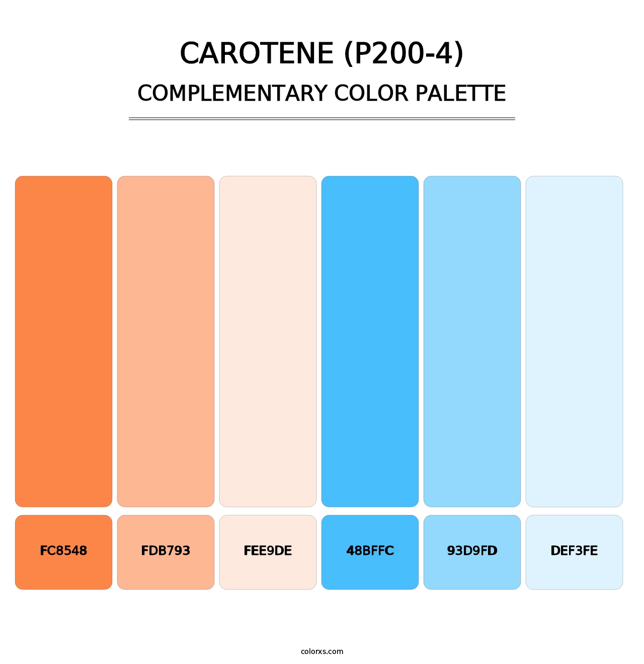 Carotene (P200-4) - Complementary Color Palette