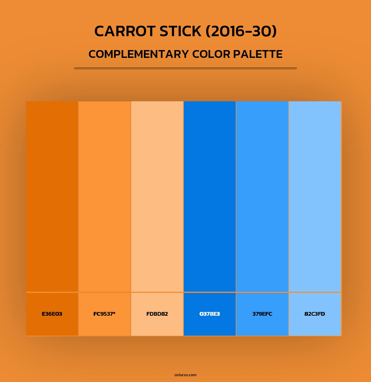 Carrot Stick (2016-30) - Complementary Color Palette