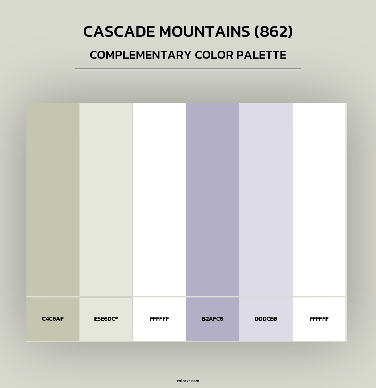 Cascade Mountains (862) - Complementary Color Palette