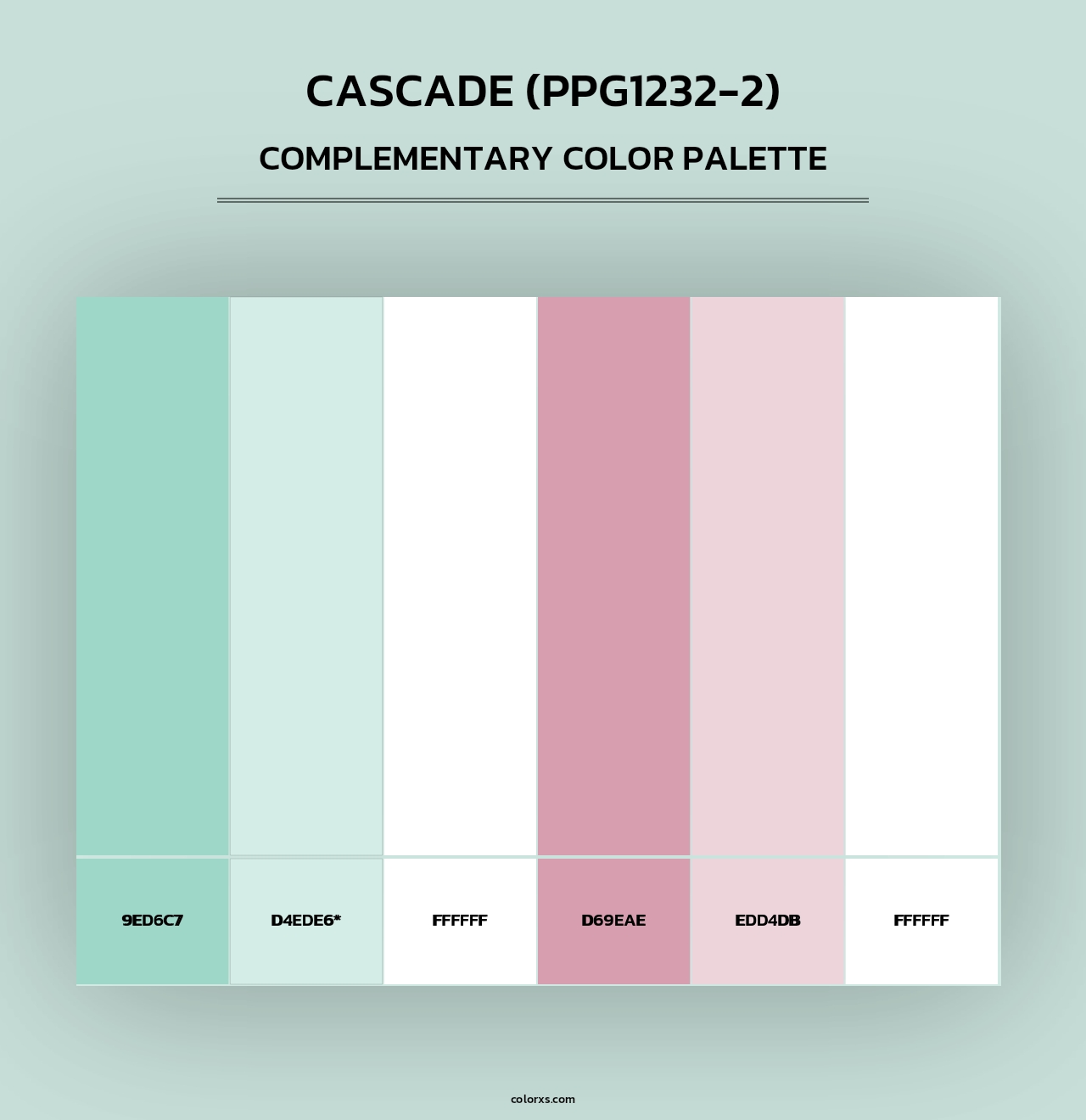 Cascade (PPG1232-2) - Complementary Color Palette