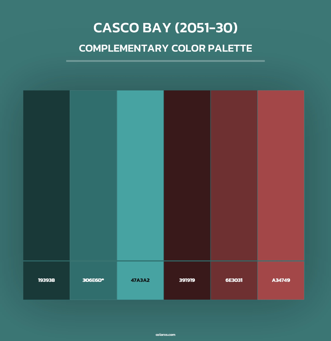 Casco Bay (2051-30) - Complementary Color Palette