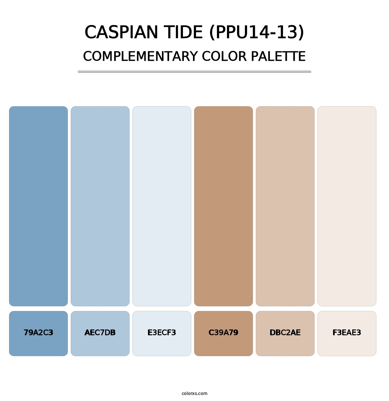 Caspian Tide (PPU14-13) - Complementary Color Palette