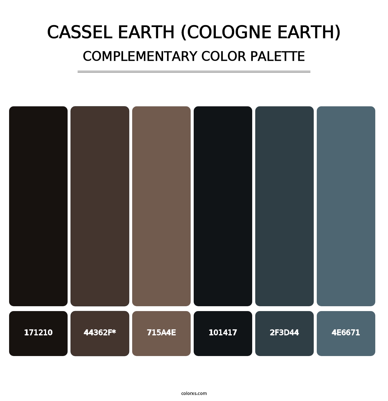 Cassel Earth (Cologne Earth) - Complementary Color Palette