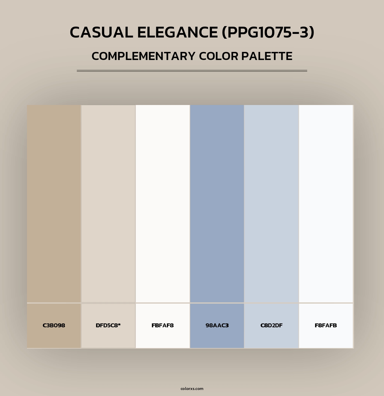 Casual Elegance (PPG1075-3) - Complementary Color Palette