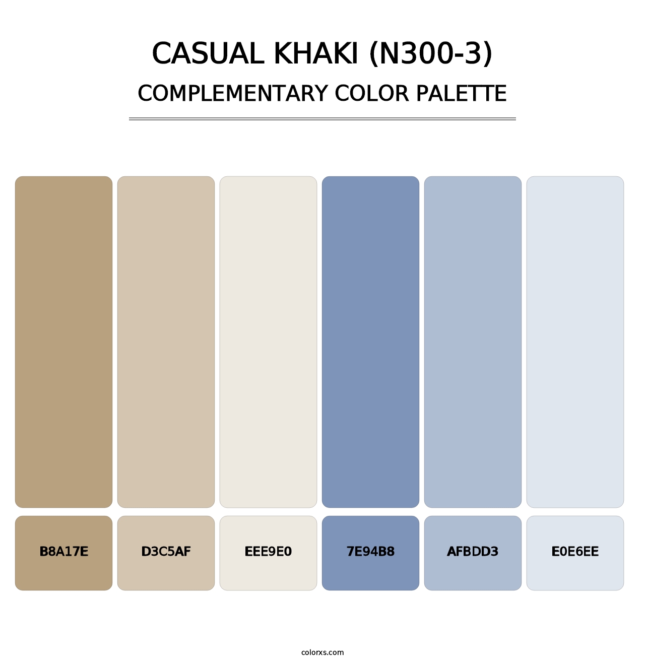 Casual Khaki (N300-3) - Complementary Color Palette