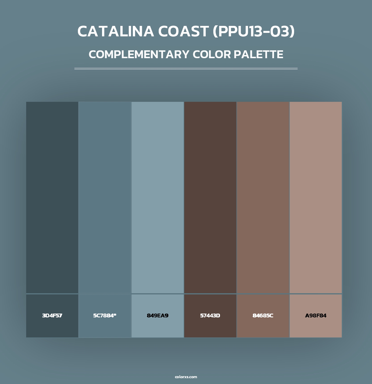 Catalina Coast (PPU13-03) - Complementary Color Palette