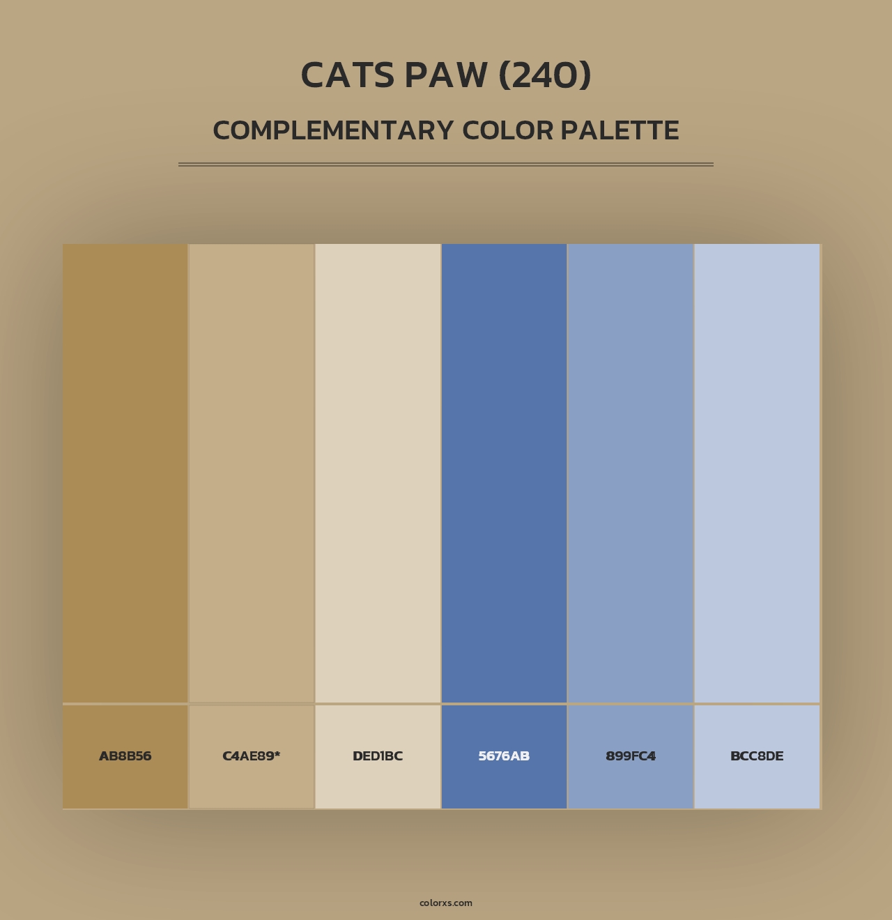Cats Paw (240) - Complementary Color Palette