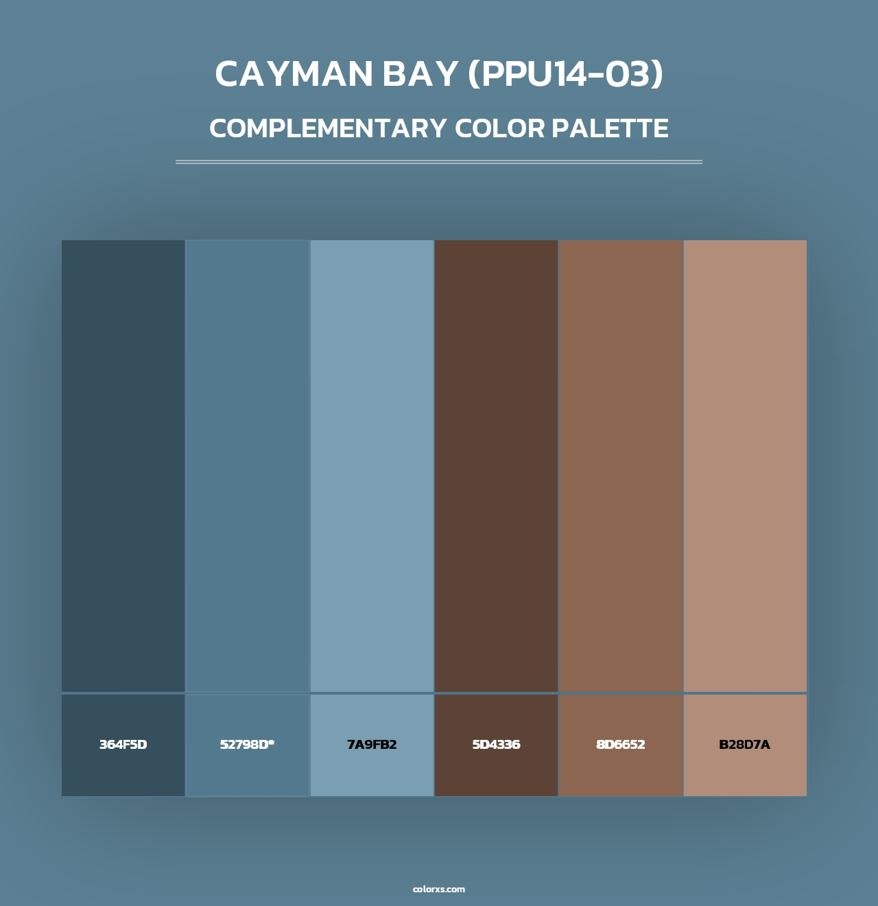 Cayman Bay (PPU14-03) - Complementary Color Palette
