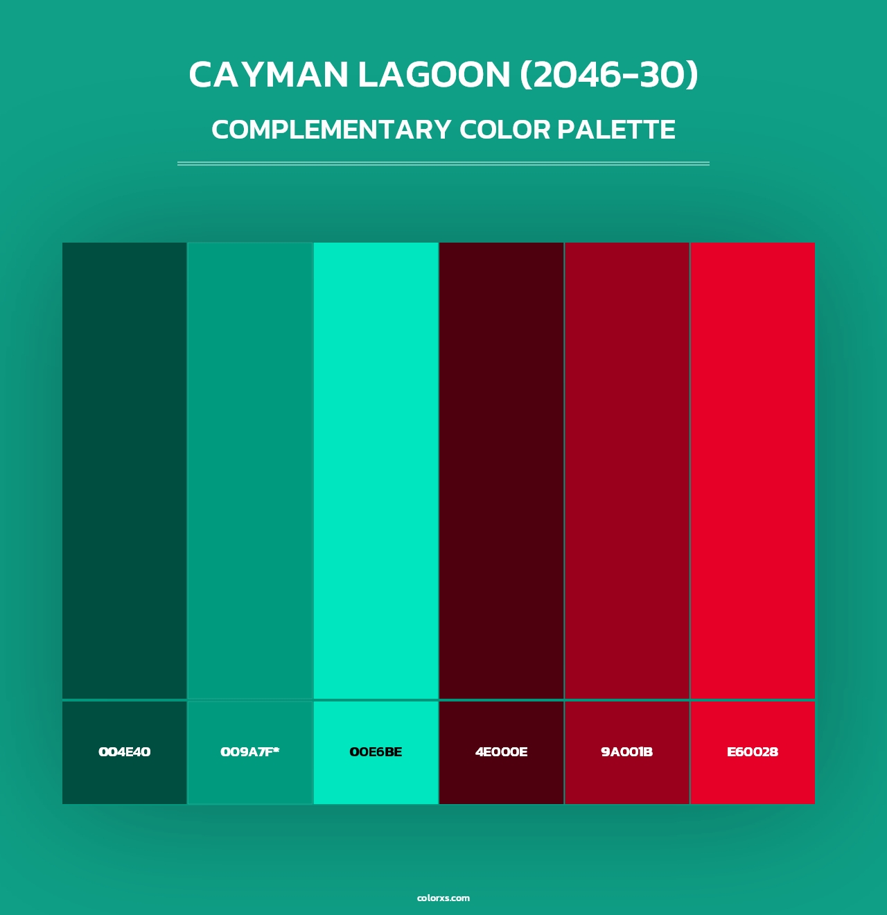Cayman Lagoon (2046-30) - Complementary Color Palette