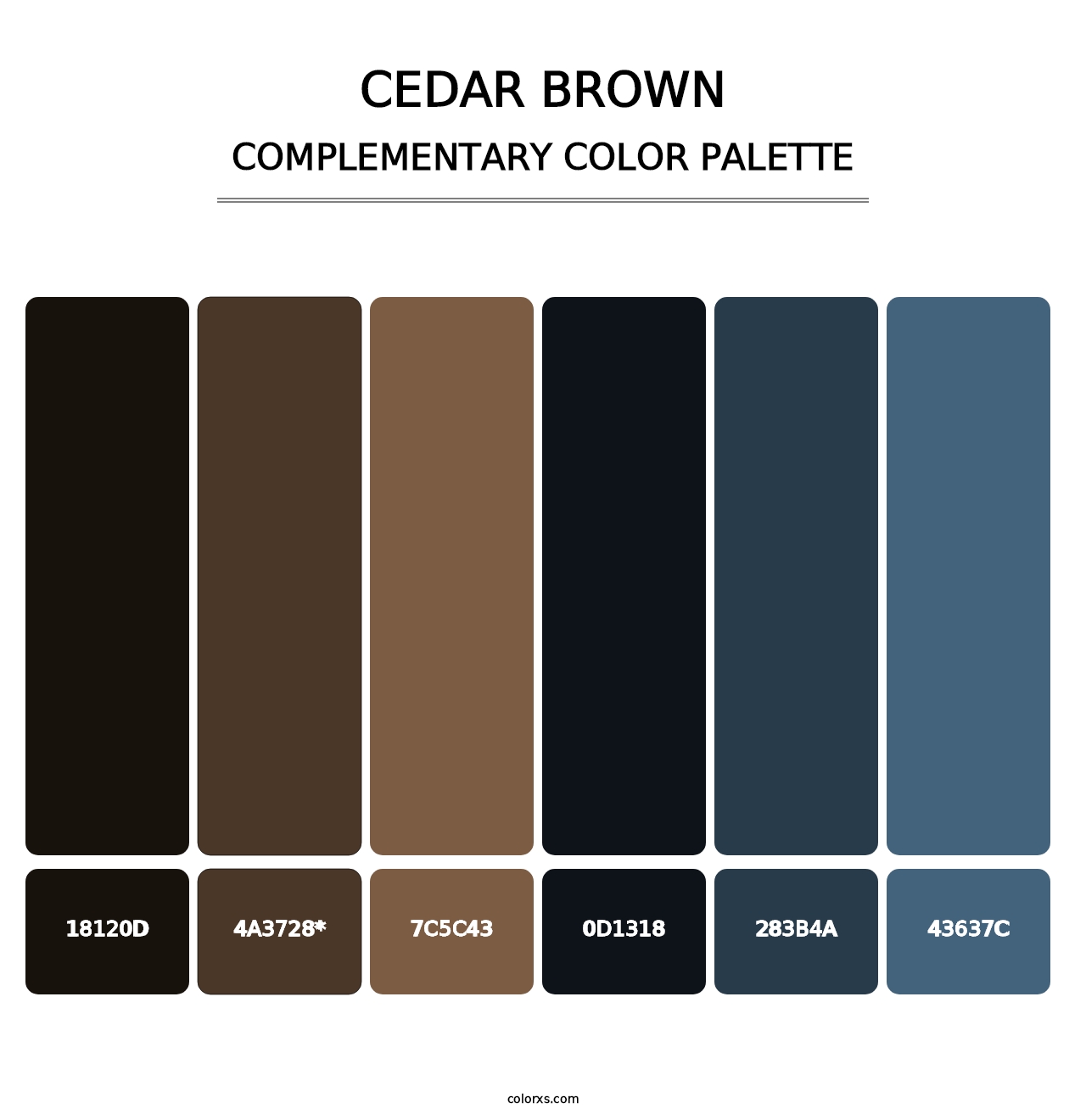 Cedar Brown - Complementary Color Palette