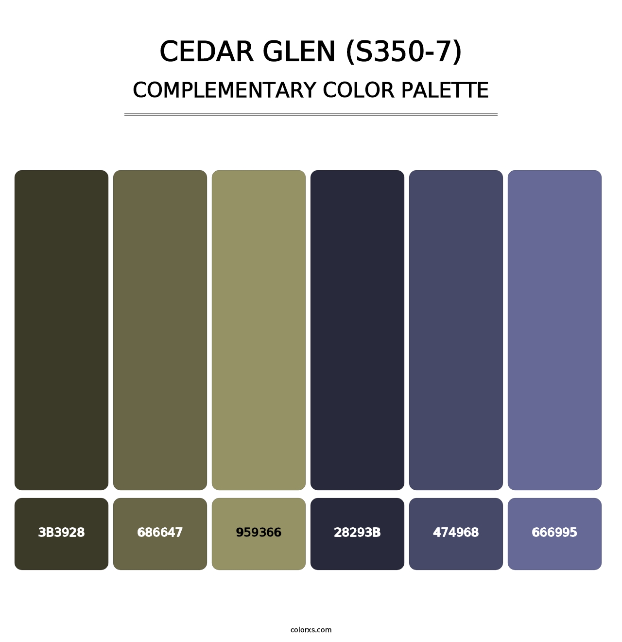 Cedar Glen (S350-7) - Complementary Color Palette