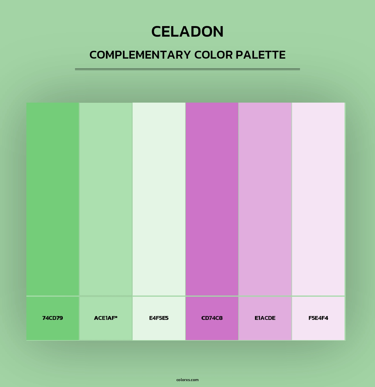 Celadon - Complementary Color Palette