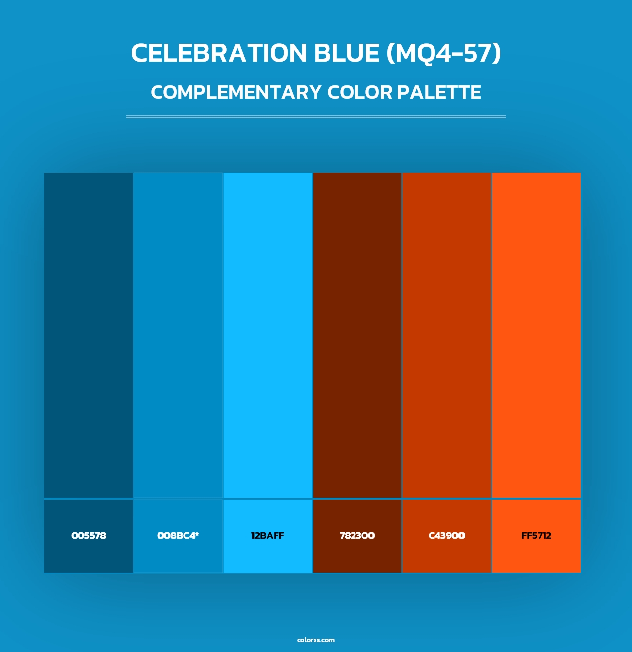 Celebration Blue (MQ4-57) - Complementary Color Palette