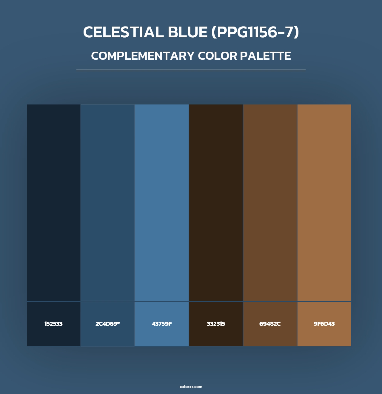 Celestial Blue (PPG1156-7) - Complementary Color Palette