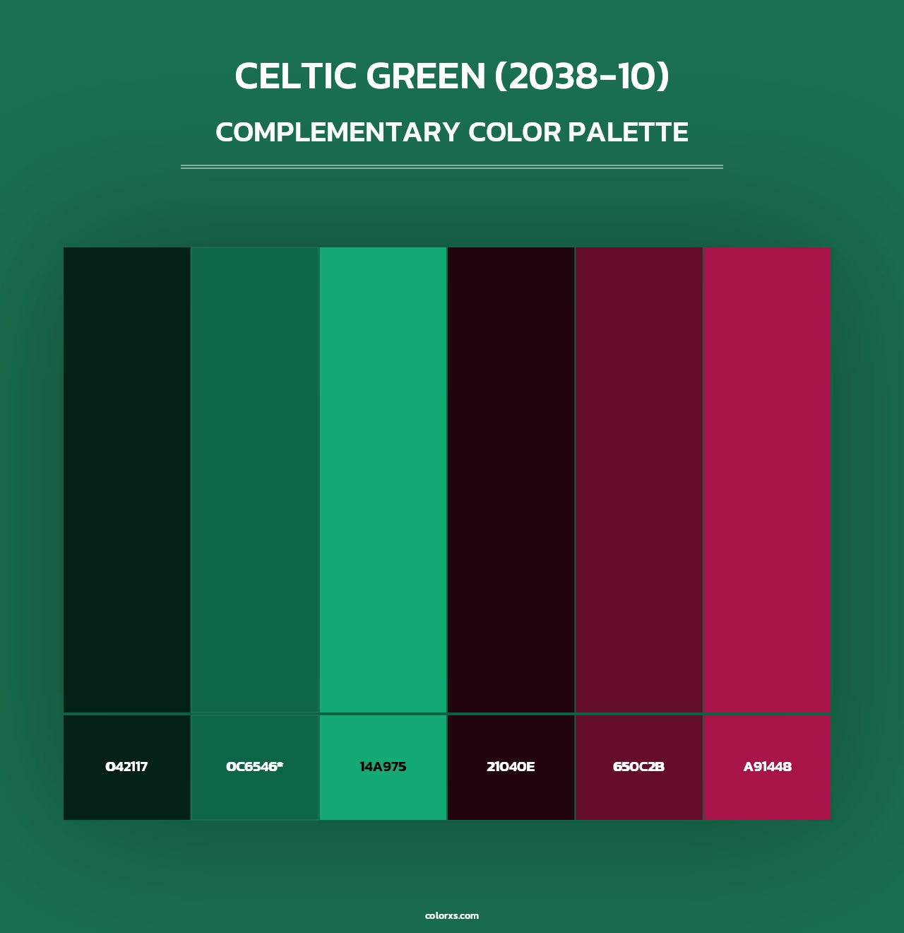 Celtic Green (2038-10) - Complementary Color Palette