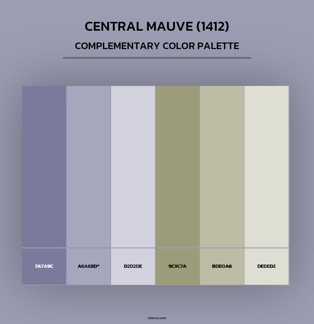 Central Mauve (1412) - Complementary Color Palette