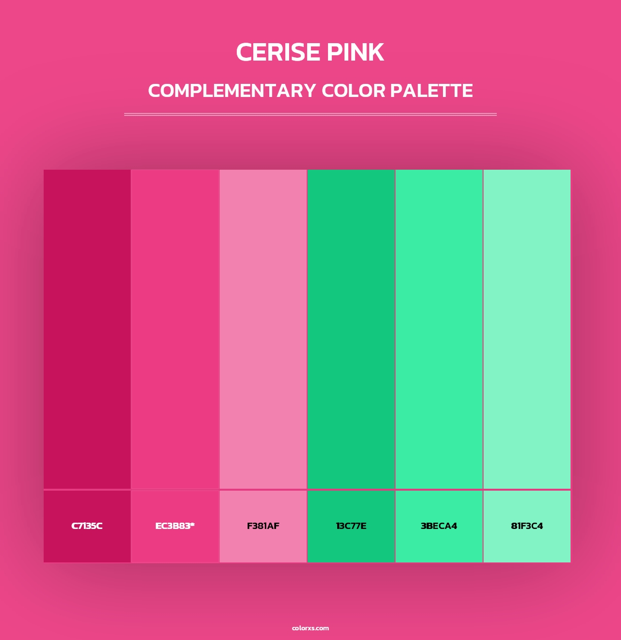 Cerise Pink - Complementary Color Palette