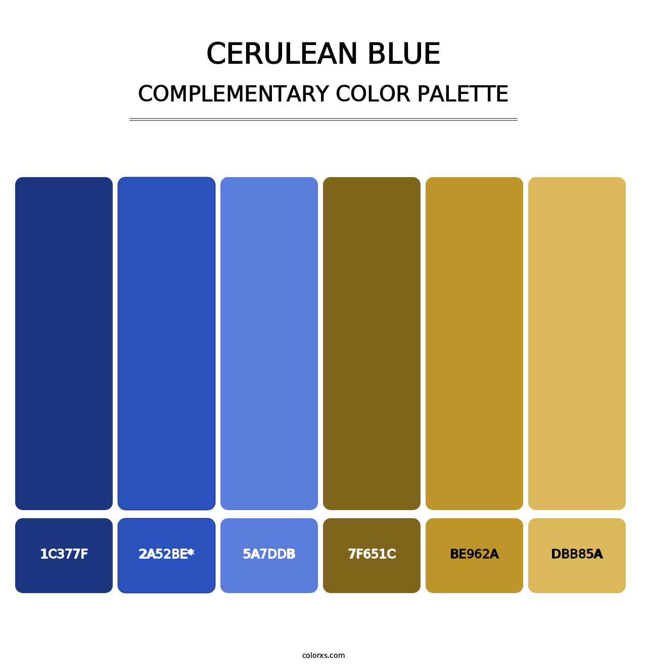 Cerulean blue - Complementary Color Palette