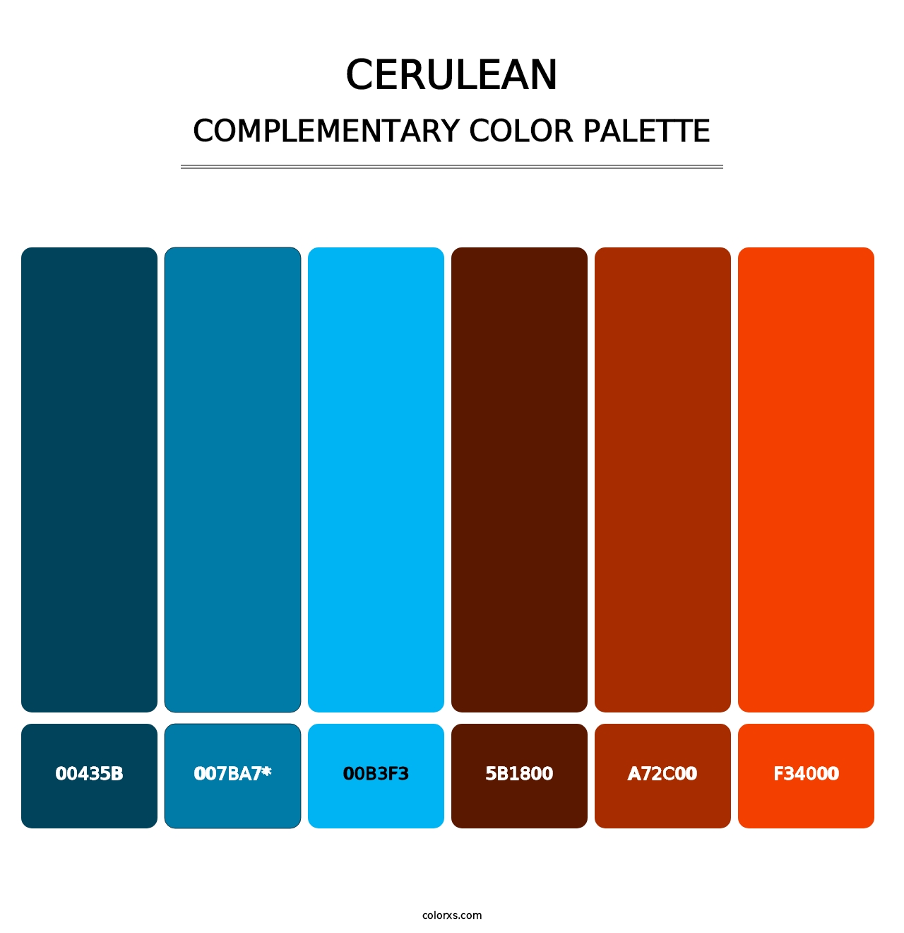 Cerulean - Complementary Color Palette