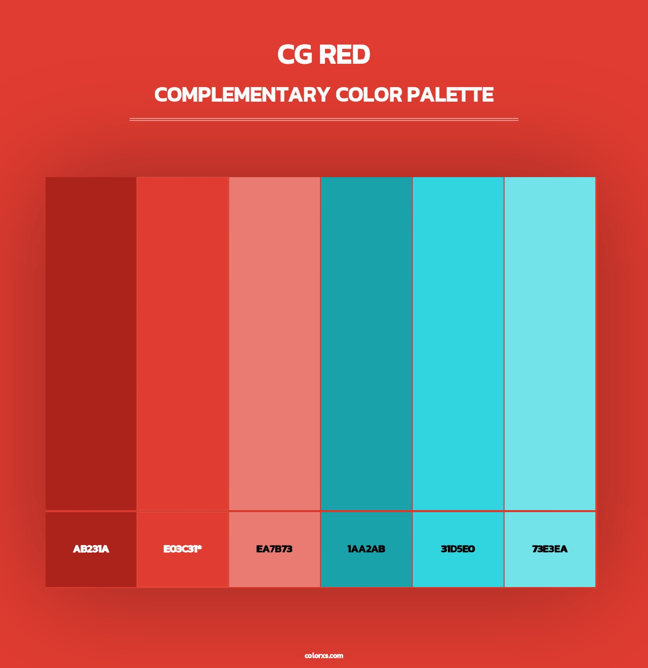 CG Red - Complementary Color Palette