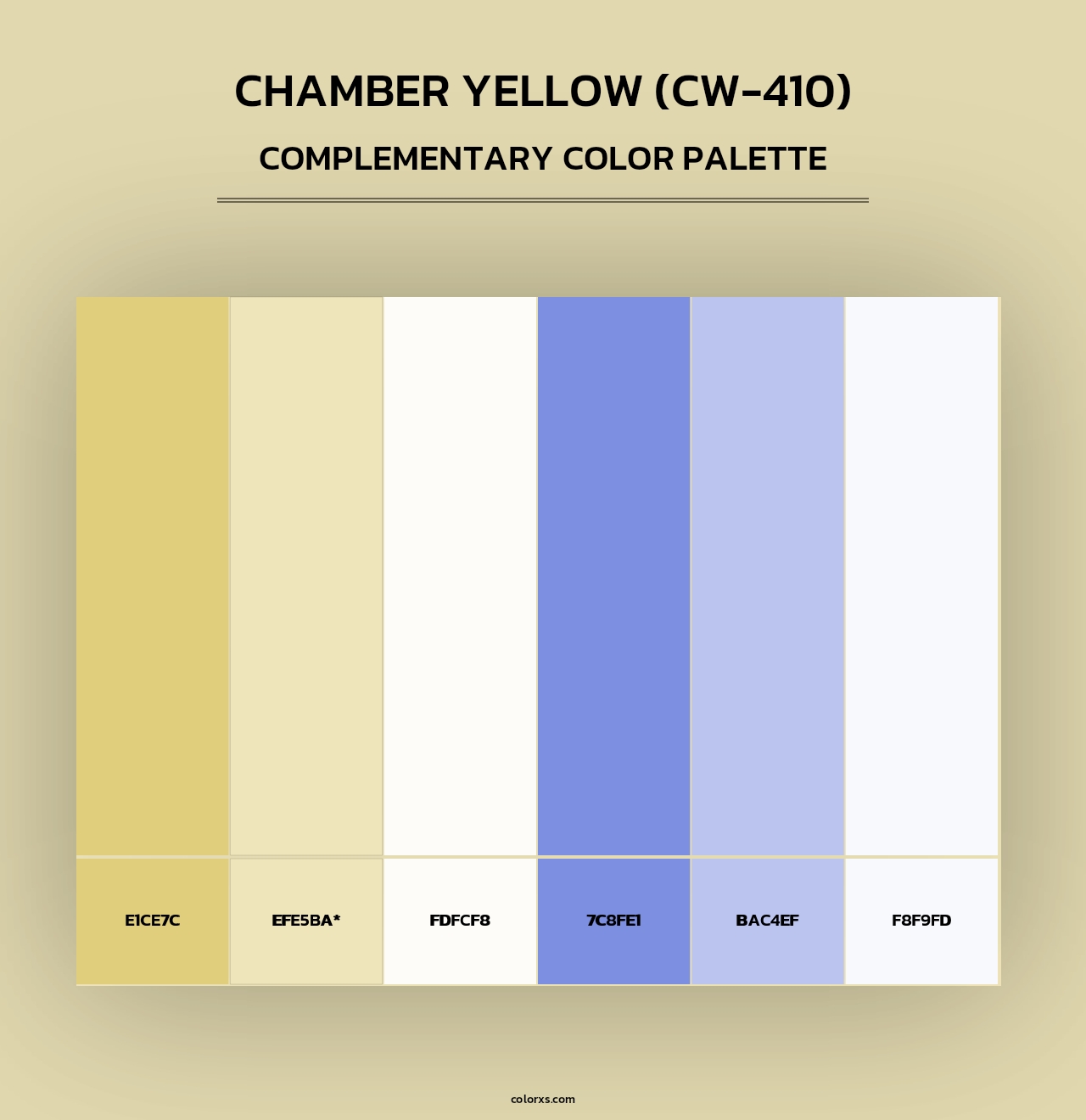 Chamber Yellow (CW-410) - Complementary Color Palette