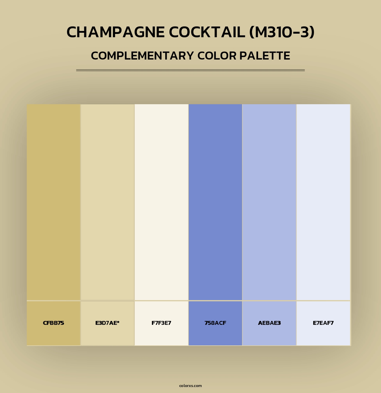 Champagne Cocktail (M310-3) - Complementary Color Palette