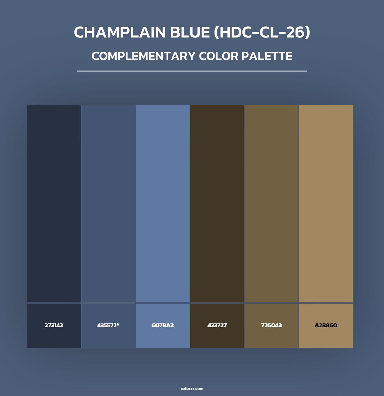 Champlain Blue (HDC-CL-26) - Complementary Color Palette