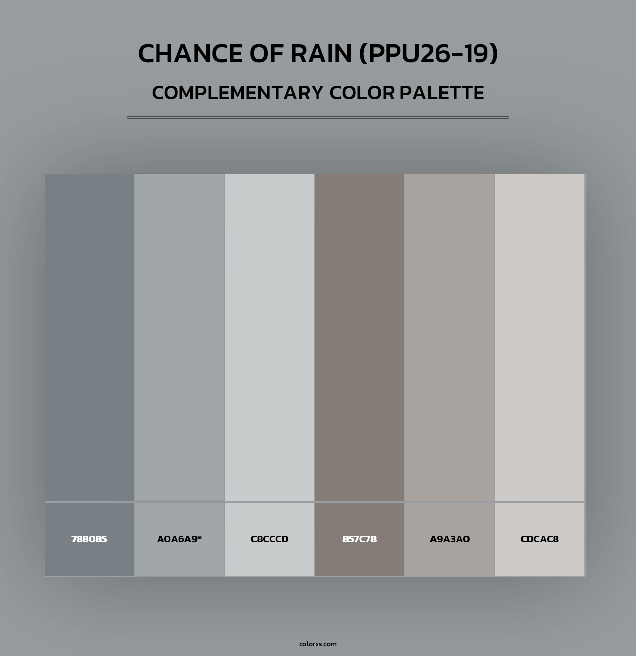 Chance Of Rain (PPU26-19) - Complementary Color Palette