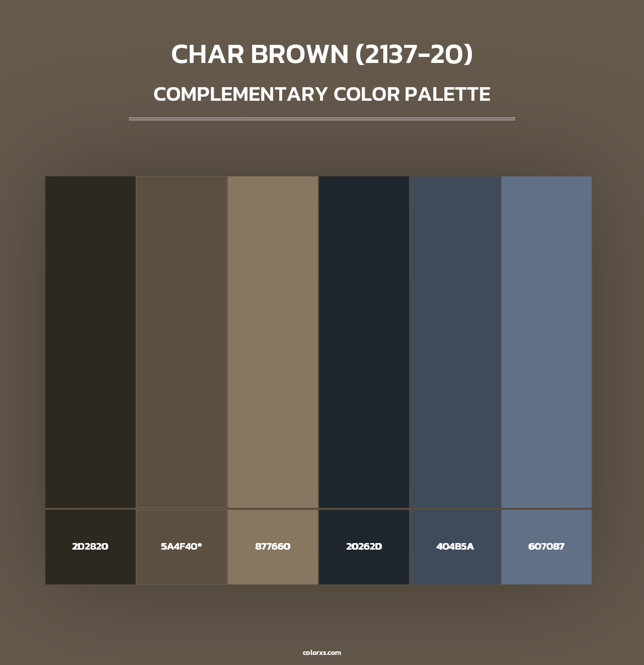 Char Brown (2137-20) - Complementary Color Palette