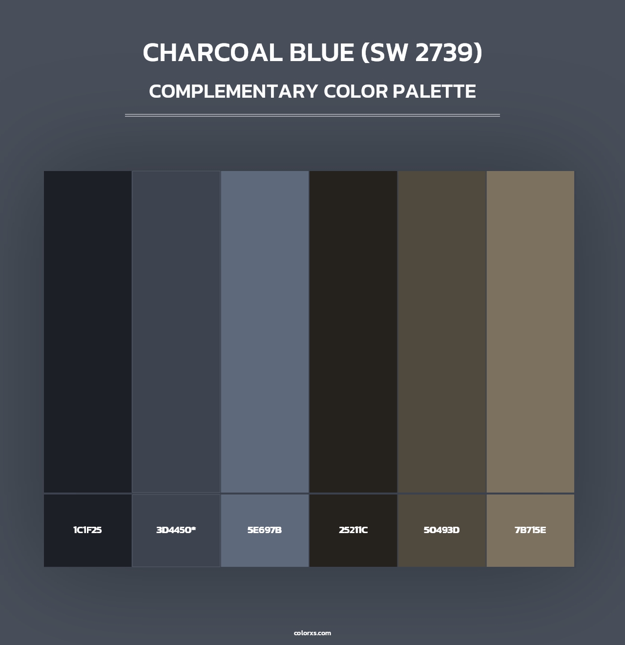 Charcoal Blue (SW 2739) - Complementary Color Palette