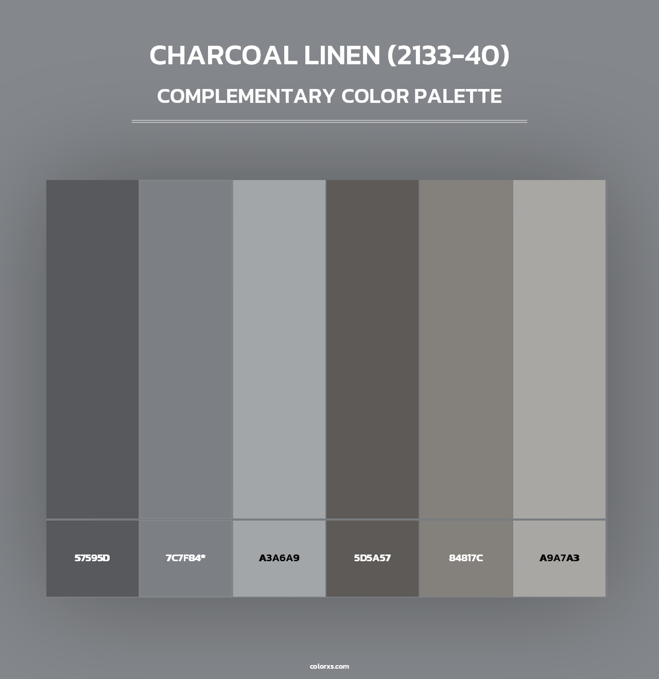 Charcoal Linen (2133-40) - Complementary Color Palette
