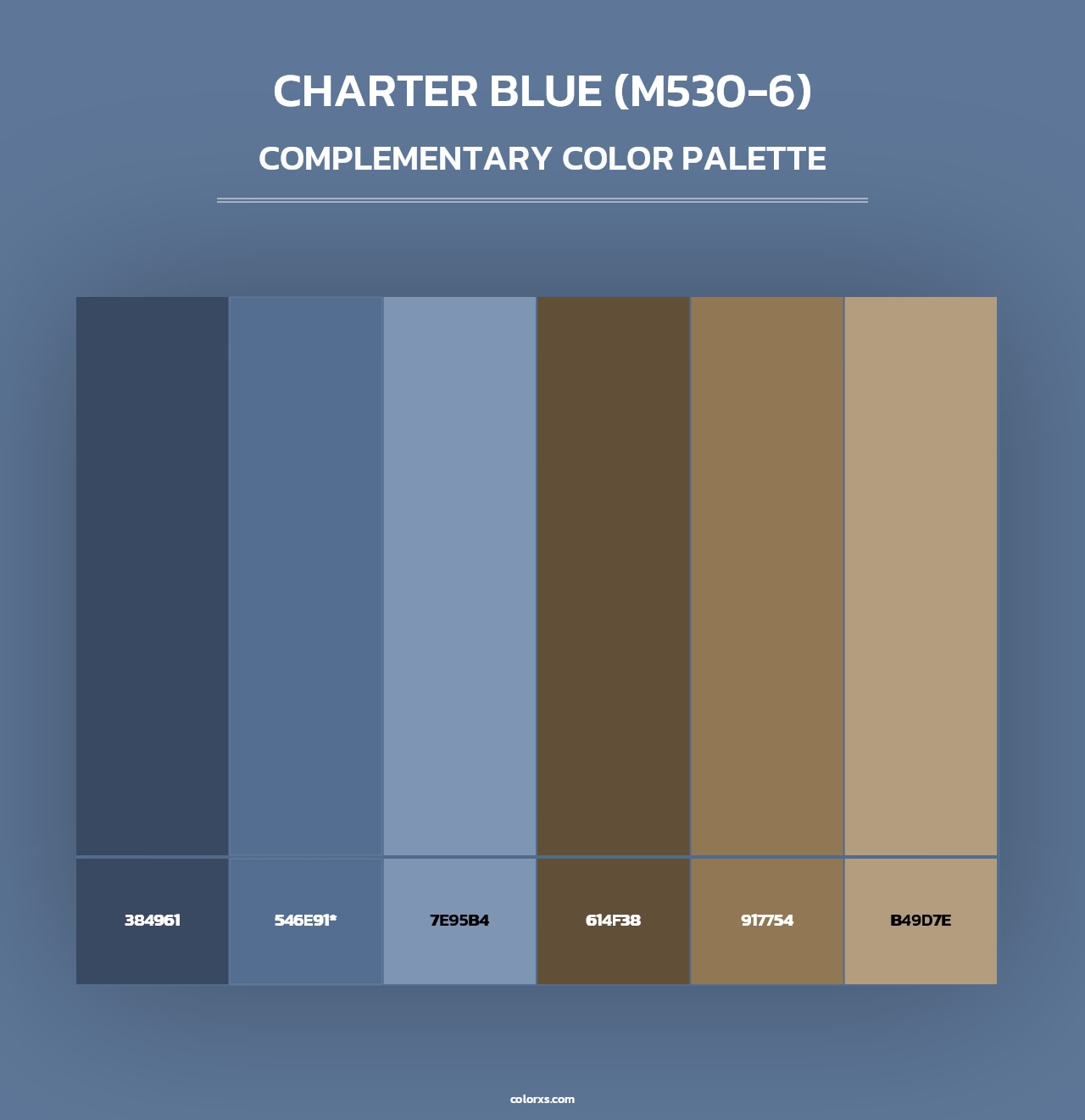Charter Blue (M530-6) - Complementary Color Palette