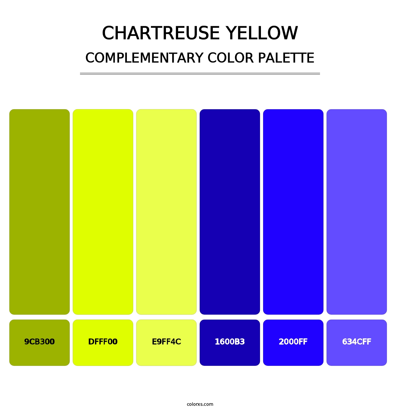 Chartreuse Yellow - Complementary Color Palette
