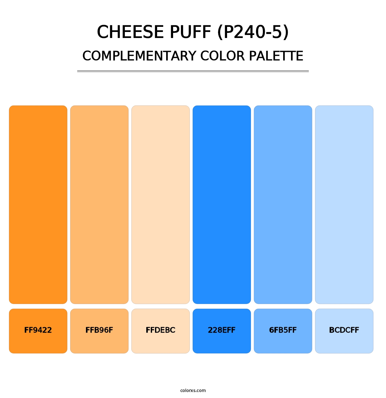 Cheese Puff (P240-5) - Complementary Color Palette