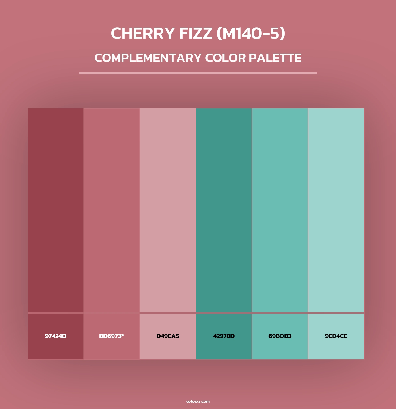 Cherry Fizz (M140-5) - Complementary Color Palette