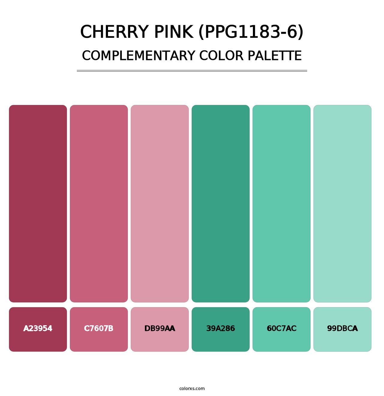 Cherry Pink (PPG1183-6) - Complementary Color Palette