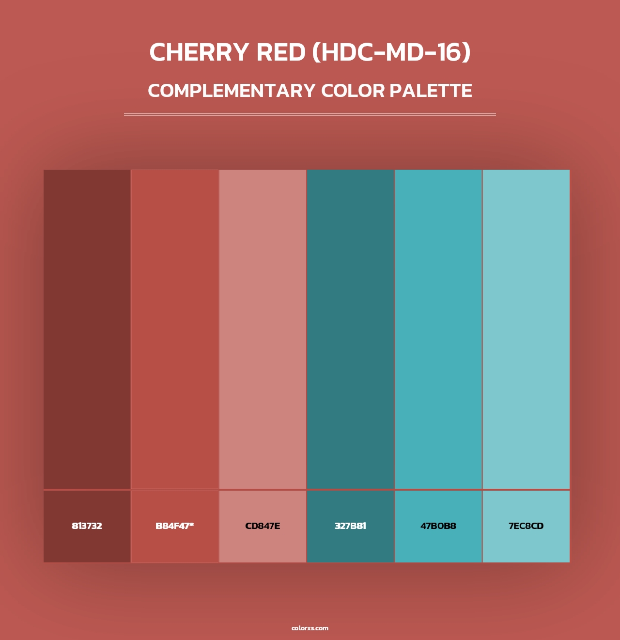 Cherry Red (HDC-MD-16) - Complementary Color Palette