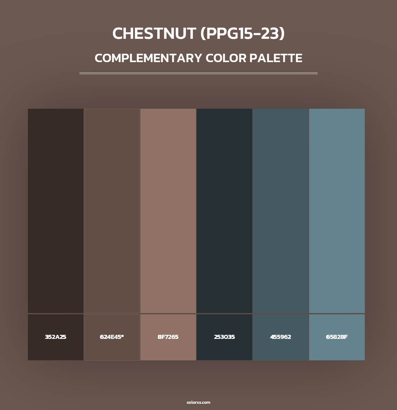 Chestnut (PPG15-23) - Complementary Color Palette