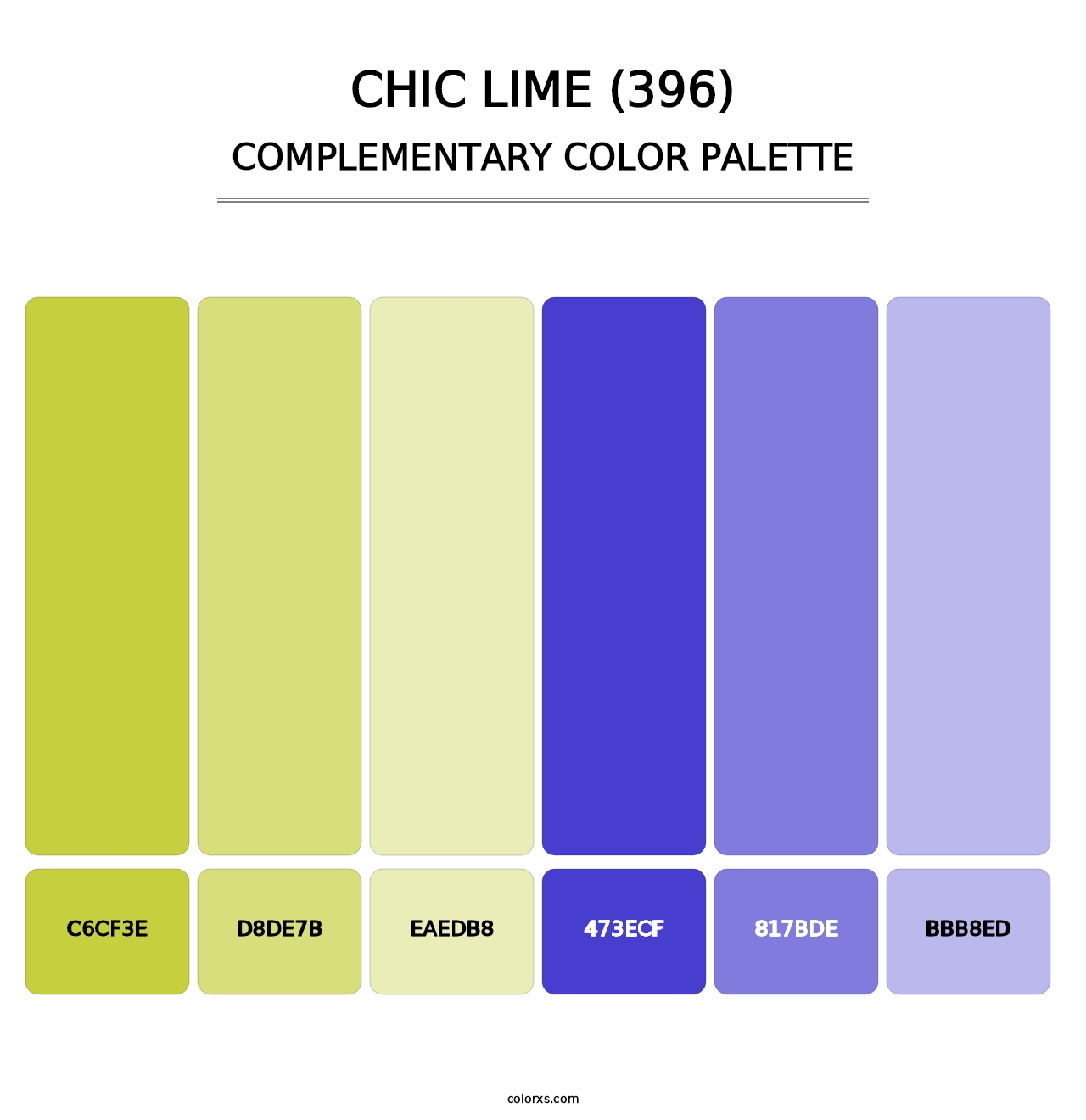 Chic Lime (396) - Complementary Color Palette